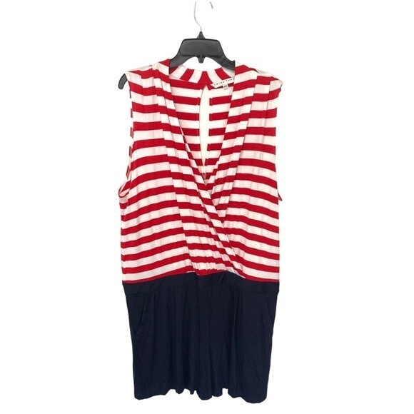 NWOT Trina Turk | Red White & Blue Giselle Romper XXL - Picture 5 of 10